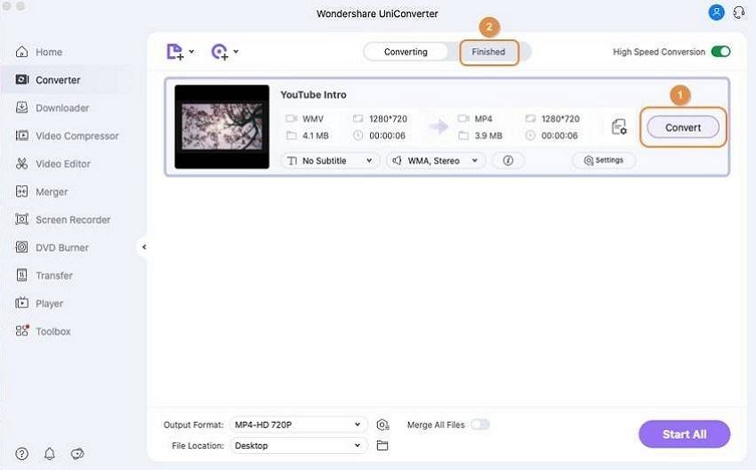 convert mp4 to wmv on mac for free